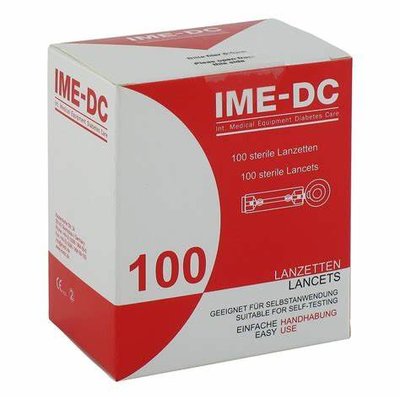 Ланцети IME-DC (скарифікатори), 100 штук ланцетime-dc100 фото